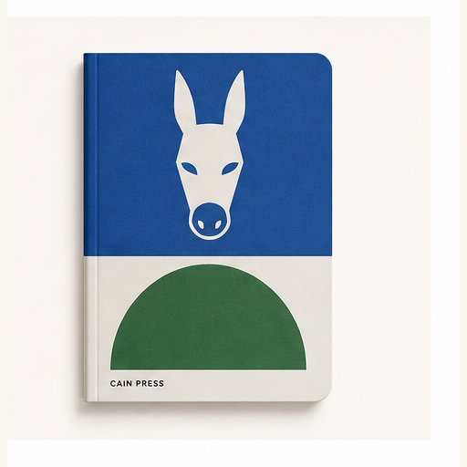 Mockup de libreta azul Cain Press