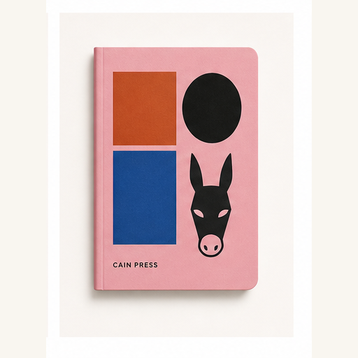 Mockup de libreta rosa Cain Press